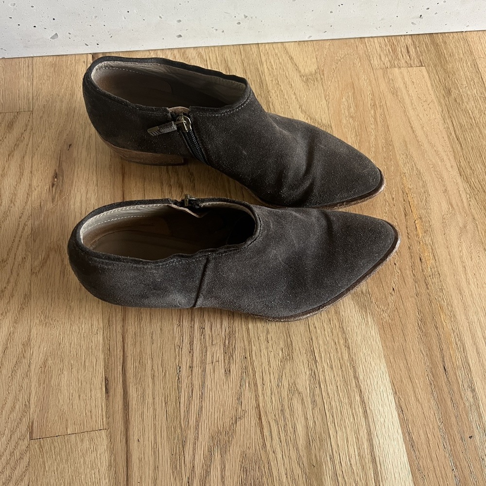 Alberto Fermani Suede Ankle Boots Dark Gray Women's EU 37.5‎ Italy